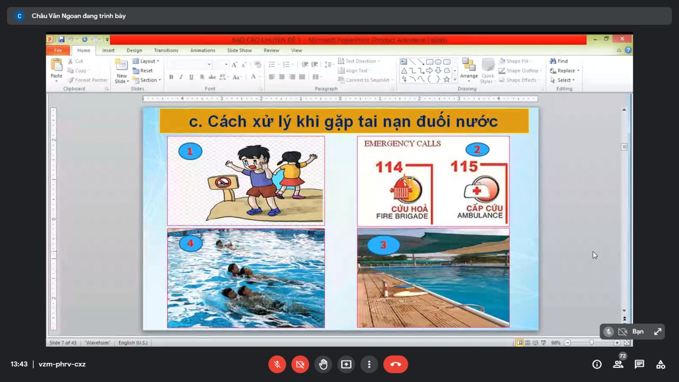 Đoàn khối tập huấn trực tuyến kỹ năng phòng, chống đuối nước, tai nạn, thương tích và xâm hại trẻ em năm 2021