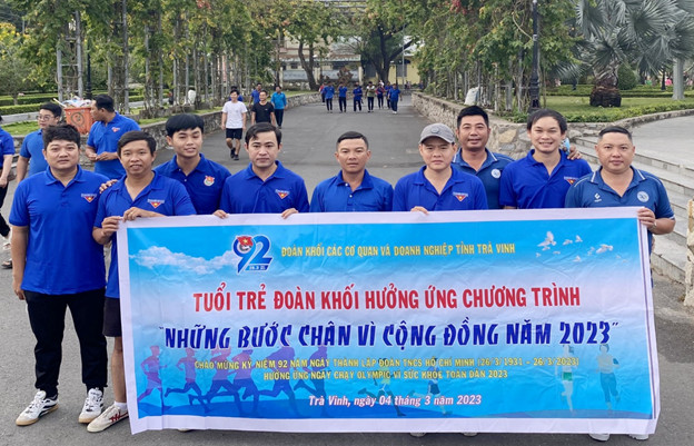 Tuổi trẻ Đoàn khối các cơ quan và doanh nghiệp hưởng ứng chương trình “Những bước chân vì cộng đồng” năm 2023