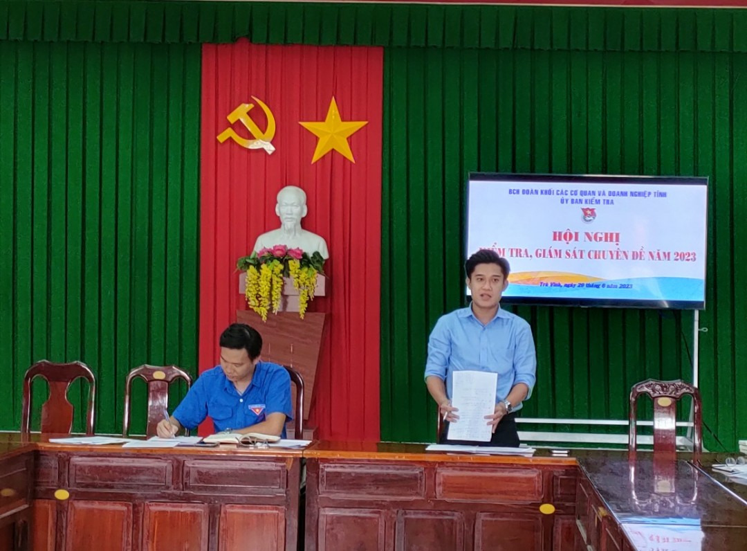 Đoàn khối tổ chức kiểm tra, gíam sát chuyên đề năm 2023