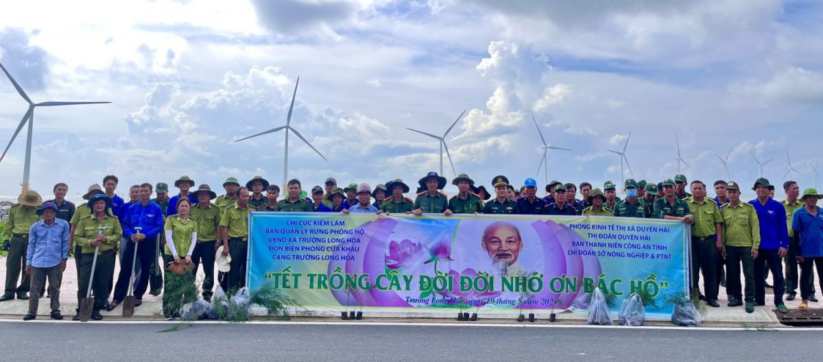 Chi đoàn Sở Nông nghiệp và Phát triển nông thôn phối hợp trồng 2.500 cây Phi lao