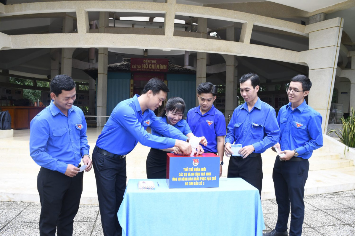 Tuổi trẻ Đoàn khối Trà Vinh phát động ủng hộ đồng bào khắc phục hậu quả cơn bão số 3