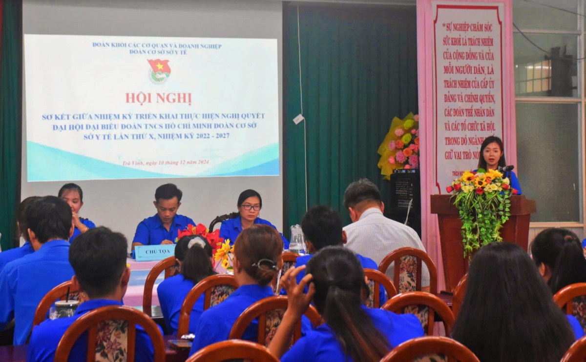 Đoàn cơ sở Sở Y tế Trà Vinh tổ chức thành công Hội nghị sơ kết giữa nhiệm kỳ 2022 – 2027