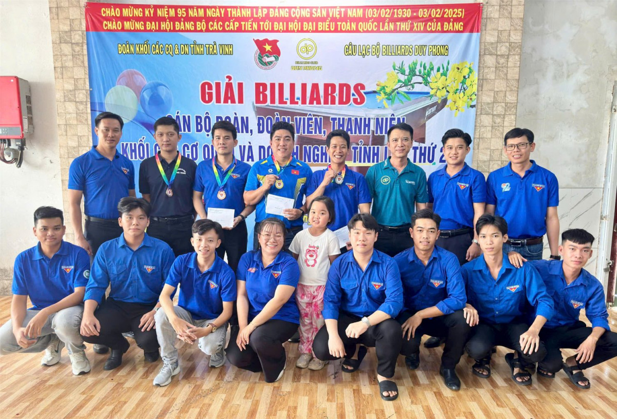 Đoàn khối tổ chức Giải Billiards cán bộ đoàn, đoàn viên thanh niên lần thứ II, chào mừng 95 năm ngày thành lập Đảng Cộng sản Việt Nam (03/02/1930 – 03/02/2025)