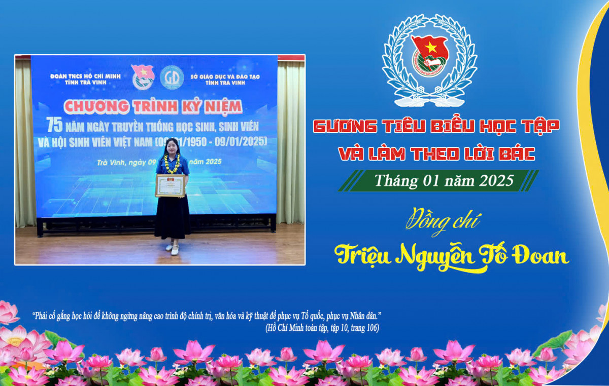 Nữ giảng viên trẻ Triệu Nguyễn Tố Đoan – tấm gương sáng trong học tập và làm theo Bác
