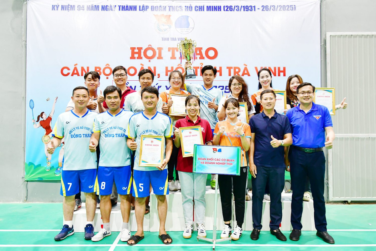 Đoàn khối đoạt giải Nhất toàn Đoàn tại Hội thao Cán bộ Đoàn, Hội tỉnh Trà Vinh lần thứ X, năm 2025